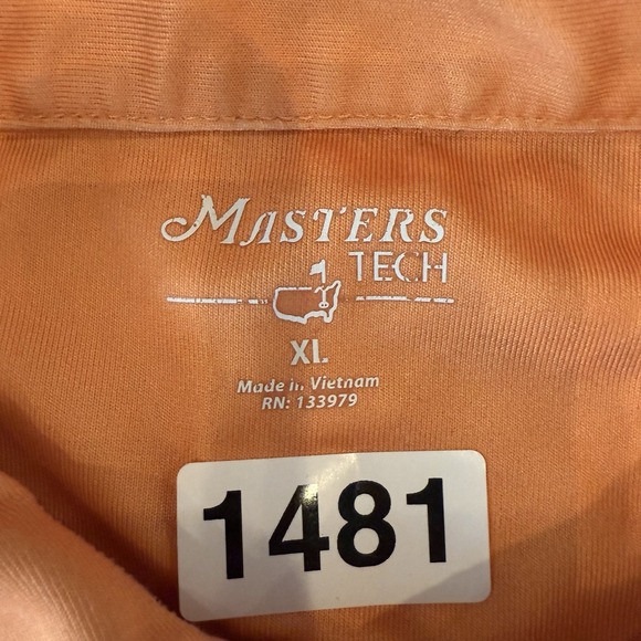Masters Augusta National Golf Polo Shirt Orange XL Tech Performance Collection - Picture 8 of 9